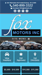 Mobile Screenshot of foxmotorsva.net